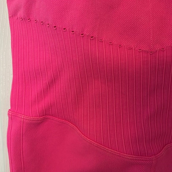 JoyLab Hot Pink Seamless V-Neck Ribbed Activewear Bodysuit Romper XL (juniors) - Picture 3 of 6